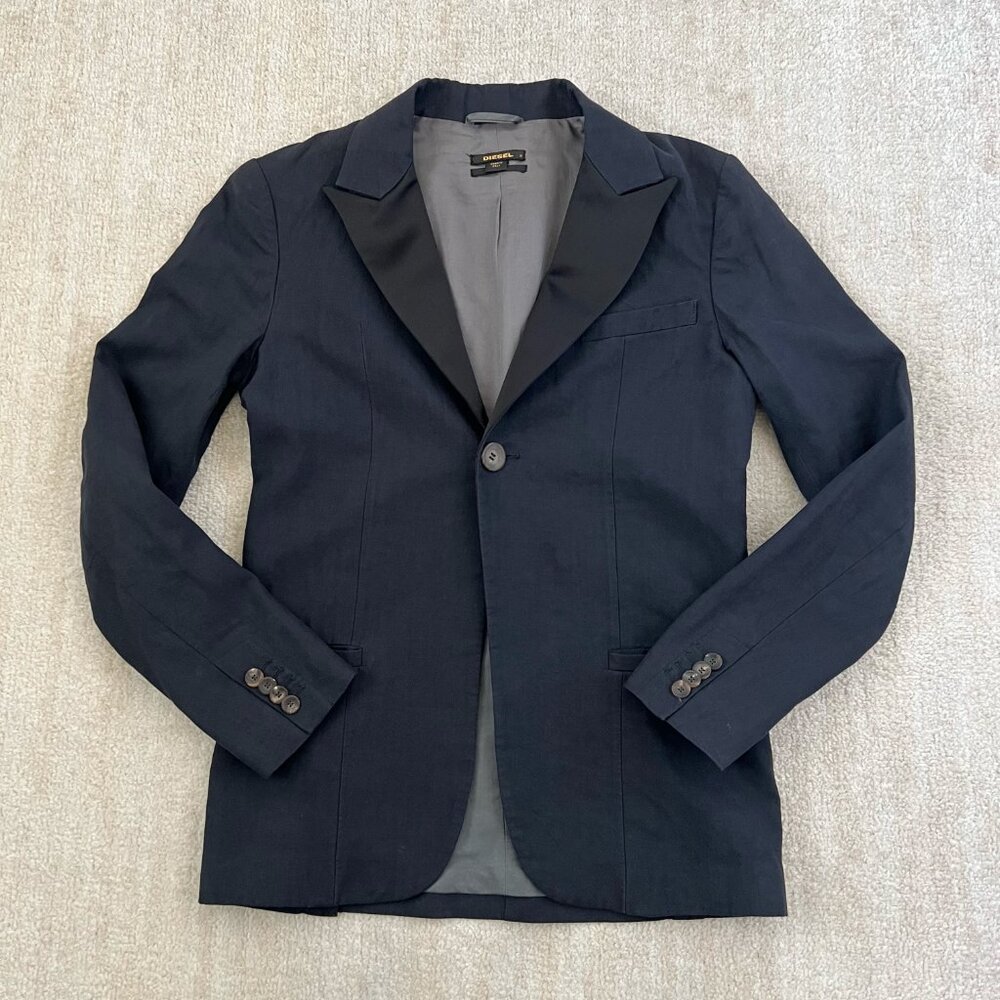 Diesel Black Gold Cotton Linen Blazer Jacket S